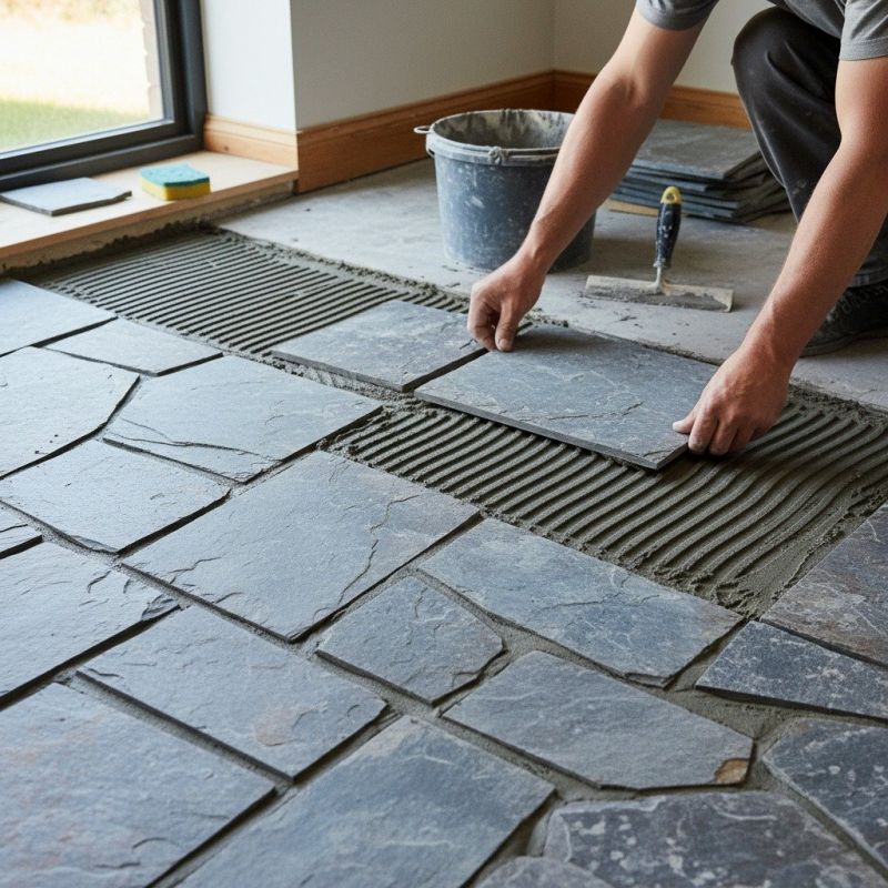 Slate Hardscape Installation